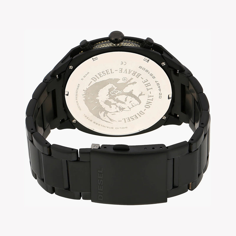 Diesel Men's Black Stainless Steel Watch, Beige Dial | Dz4497 by i-watch