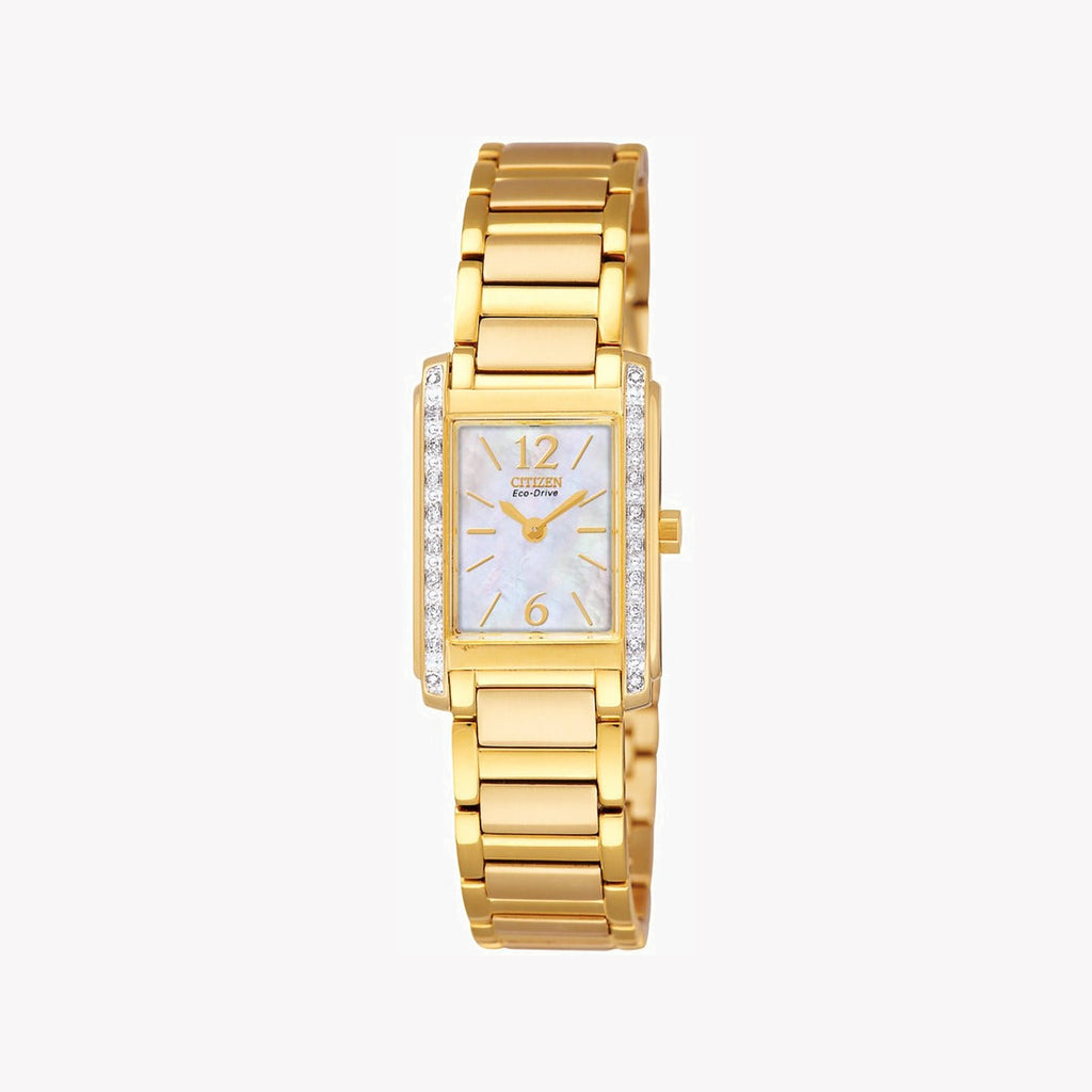 CITIZEN EW9466-51D GOLD SOPHISTICATION - Eco-Drive Women's Watch with Diamond Crystal & Elegant Design