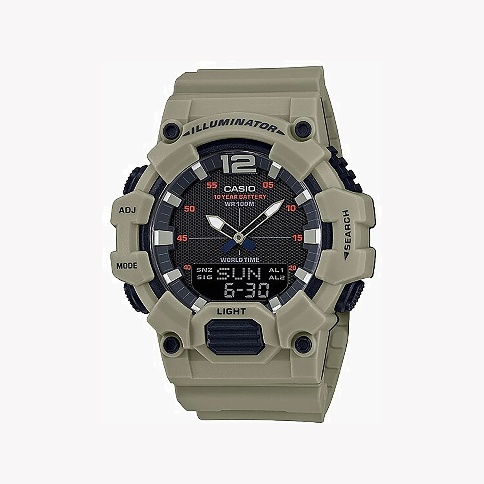Casio Men's Beige Resin Watch, Digital Dial | Hdc-700-3a3vdf by i-watch