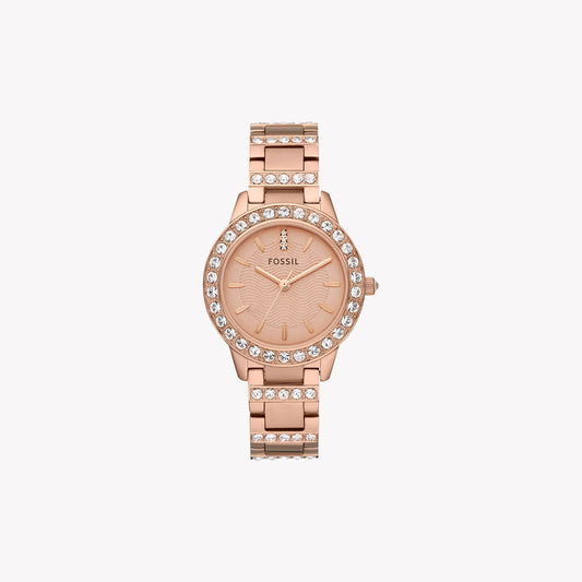 Jesse Rose Drei-Zeiger-Day-Date-Armbanduhr aus goldfarbenem Edelstahl ES3020