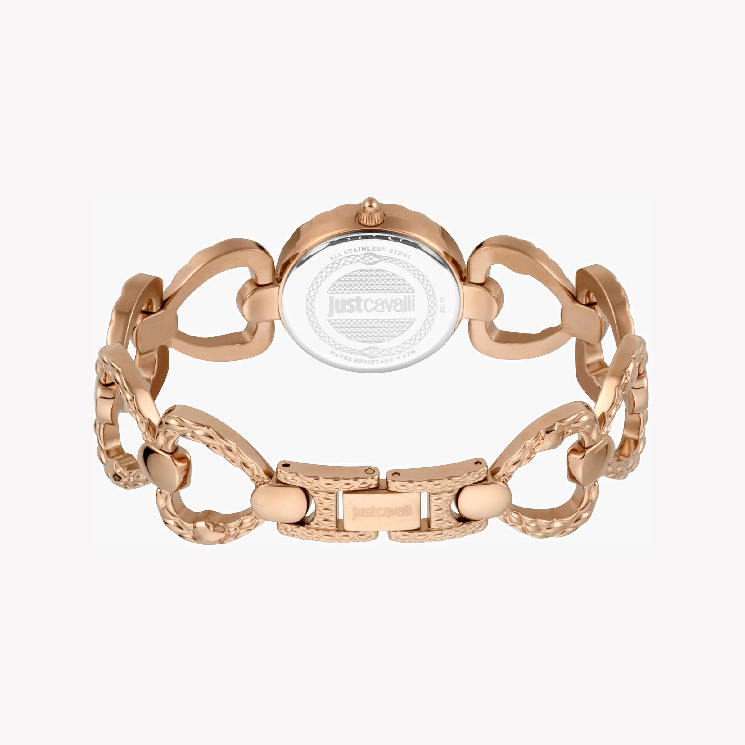 JUST CAVALLI Women's Watch with Rose Gold Stainless Steel Case and Rose Gold Stainless Steel Band