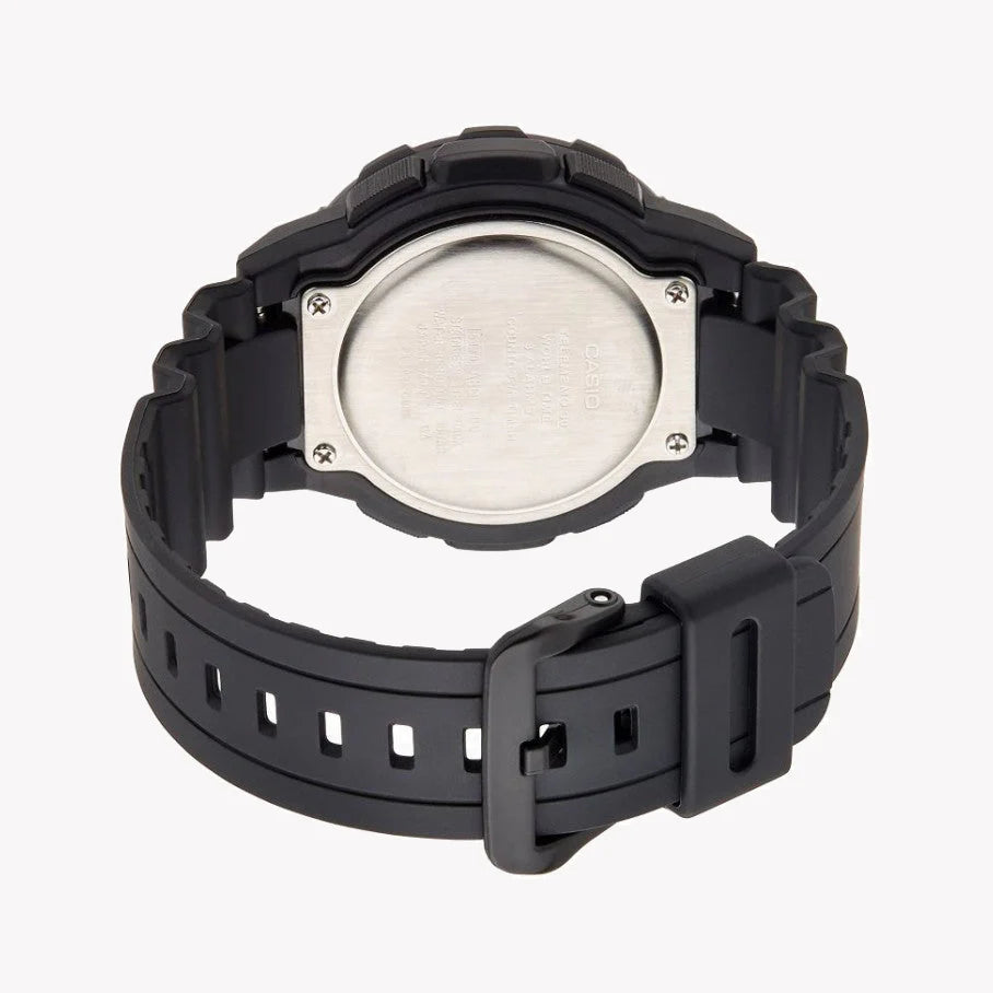 Casio Aeq-100w-1bvdf Bold Adventure - Men's Sporty Black Resin Watch With Multifunctional Features by i-watch