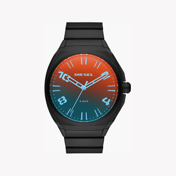 Diesel Men's Black Stainless Steel Watch, Red Dial | Dz1886 by i-watch