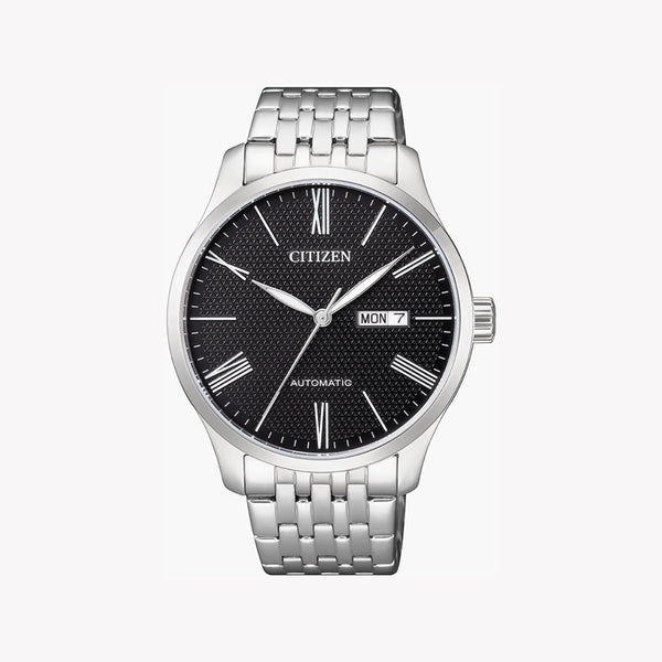 Citizen Men's Silver Stainless Steel Watch, Black Dial | Nh8350-59e by i-watch