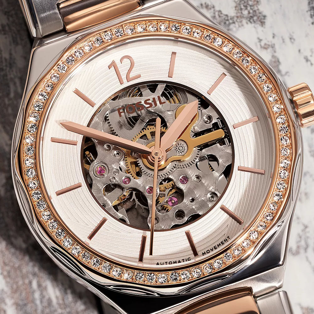 FOSSIL BQ3780 ELEGANT TIMEPIECE - SOPHISTICATED ROSE GOLD & SILVER WOMEN'S WATCH-i-Watch-5