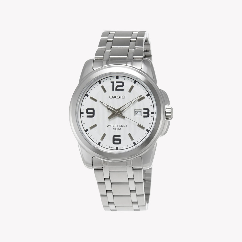 Timeless Elegance Men's Silver Watch, Stainless Steel | Mtp-1314pd-7a by i-watch