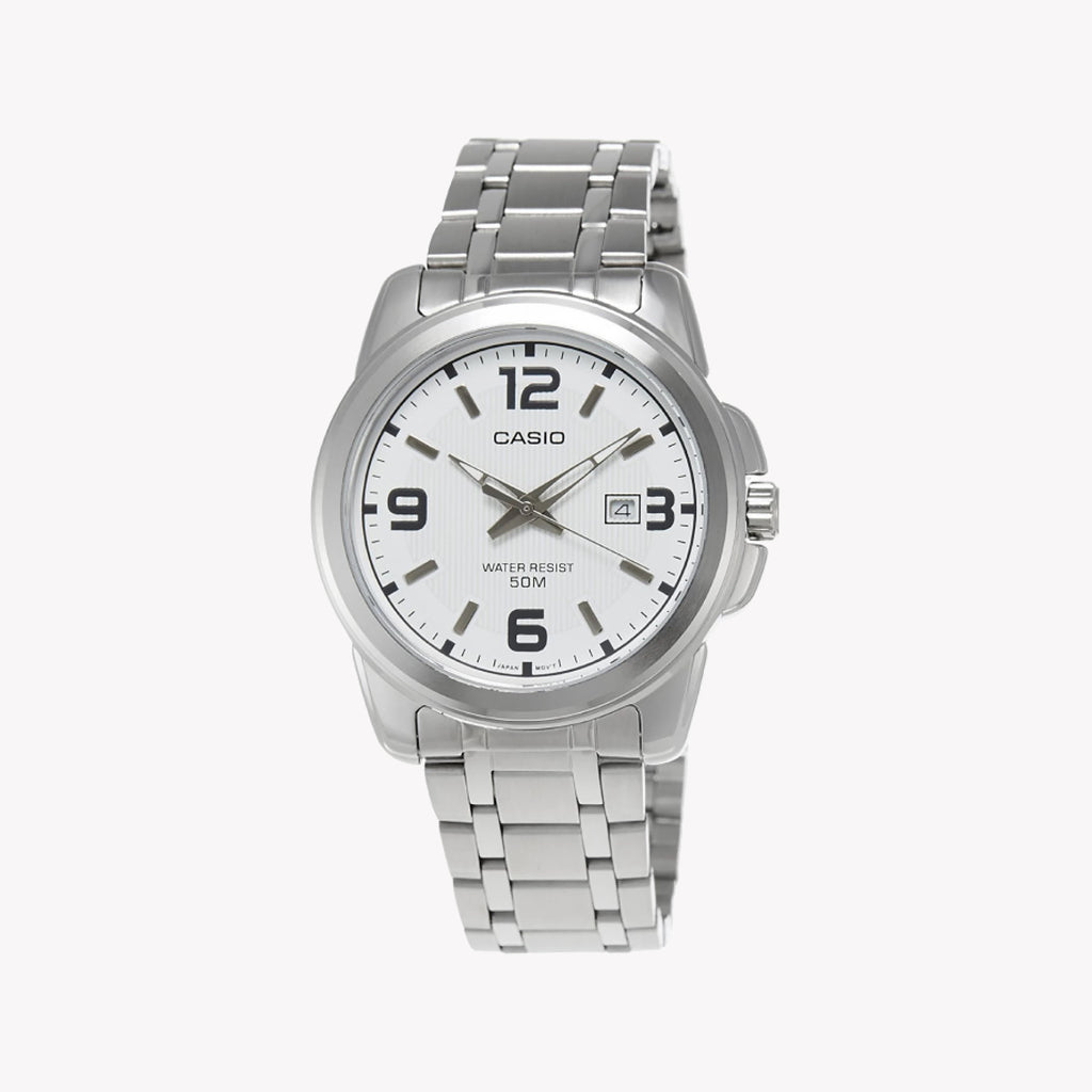 MTP-1314PD-7A - TIMELESS ELEGANCE FOR THE MODERN GENTLEMAN - LUXURY SILVER DRESS WATCH