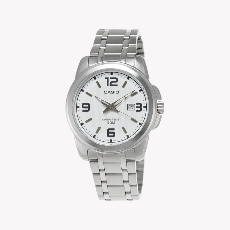 Timeless Elegance Men's Silver Watch, Stainless Steel | Mtp-1314pd-7a by i-watch