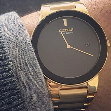 CITIZEN AU1062-56E - BOLD GOLD MASTERPIECE - Eco-Drive Men's Watch with Luxurious Black Dial-i-Watch-4