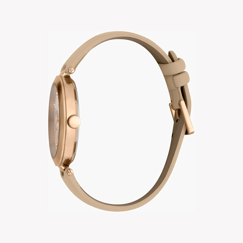 ESPRIT Women's Watch with Rose Gold Stainless Steel Case and Beige Leather Band-i-Watch-2