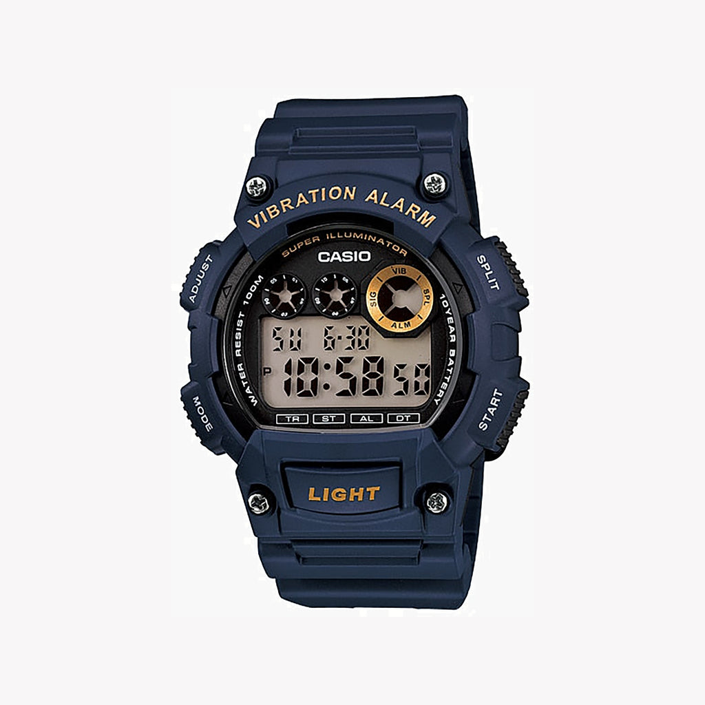 CASIO W-735H-2AVDF ADVENTURE TIME - MEN'S ROBUST OUTDOOR WATCH WITH BLUE RESIN BAND AND DIGITAL DIAL