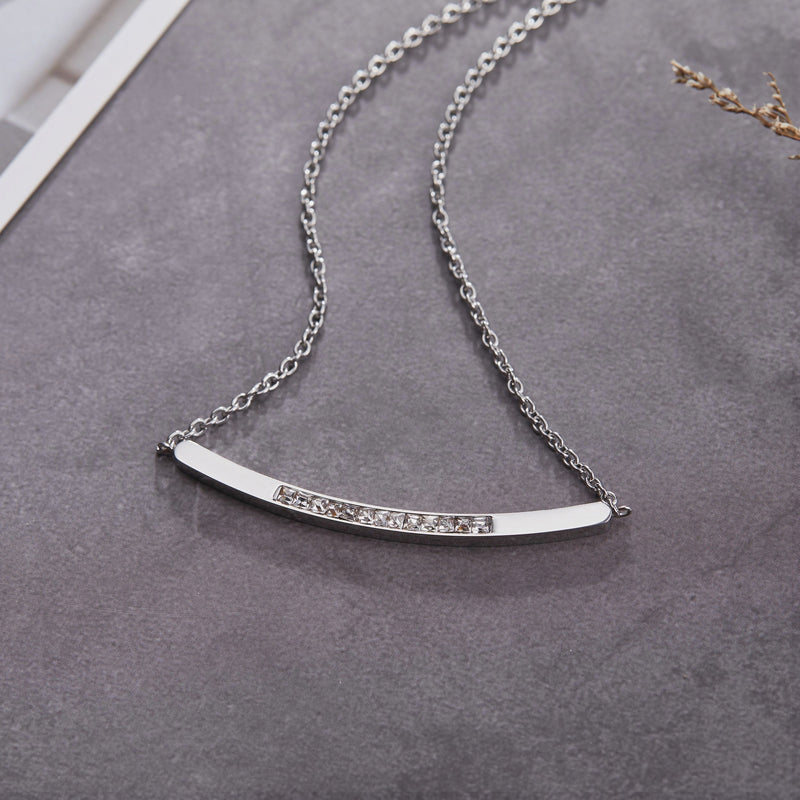 Zink Women's Silver Stainless Steel Necklace | Zfnl001ss by i-watch