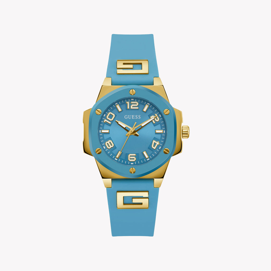 GUESS GW0555L3 - VIBRANT FUSION UNISEX TIMEPIECE WITH GOLD CASE & BLUE DIAL