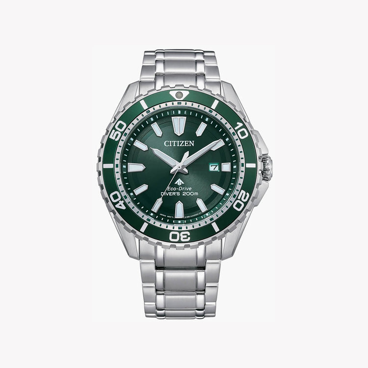 CITIZEN BN0199-53X DYNAMIC PRECISION - MODERN GREEN DIAL MEN'S STAINLESS STEEL WATCH