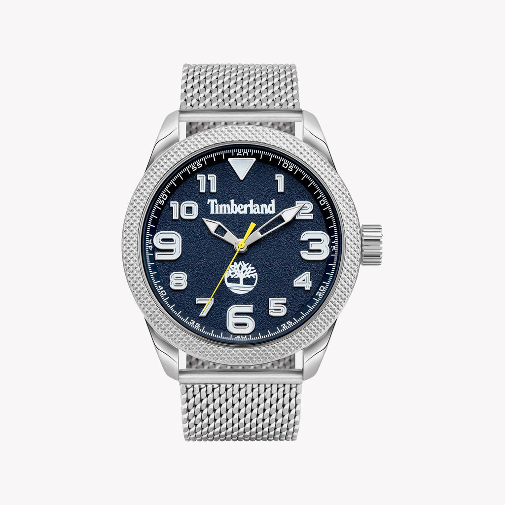 TIMBERLAND TBL16016JYS03MM BOLD PERFORMANCE - MEN'S RUGGED STAINLESS STEEL WATCH WITH BLUE DIAL