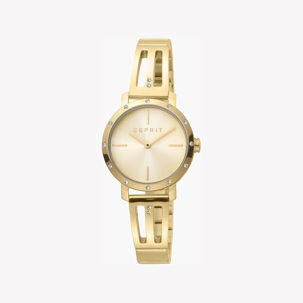 Esprit Women's Gold Stainless Steel Watch, Champagne Dial | Es1l004m0025 by i-watch