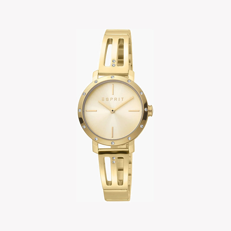 Esprit Women's Gold Stainless Steel Watch, Champagne Dial | Es1l004m0025 by i-watch
