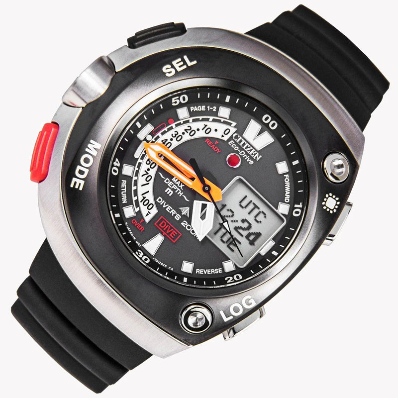 Citizen Jv0027-05e Dynamic Diver - Adventure-Ready Men's Watch With Eco-Drive & 20 Atm Water Resistance by i-watch