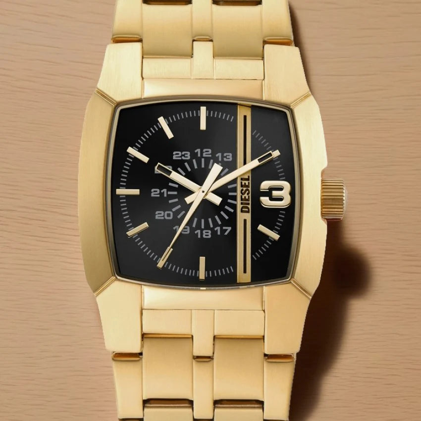 Diesel Men's Gold Watch, Black Dial | Dz2151 by i-watch