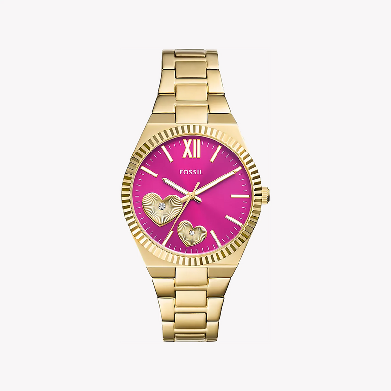 Fossil Women's Gold Watch, Pink Dial | Es5325 by i-watch