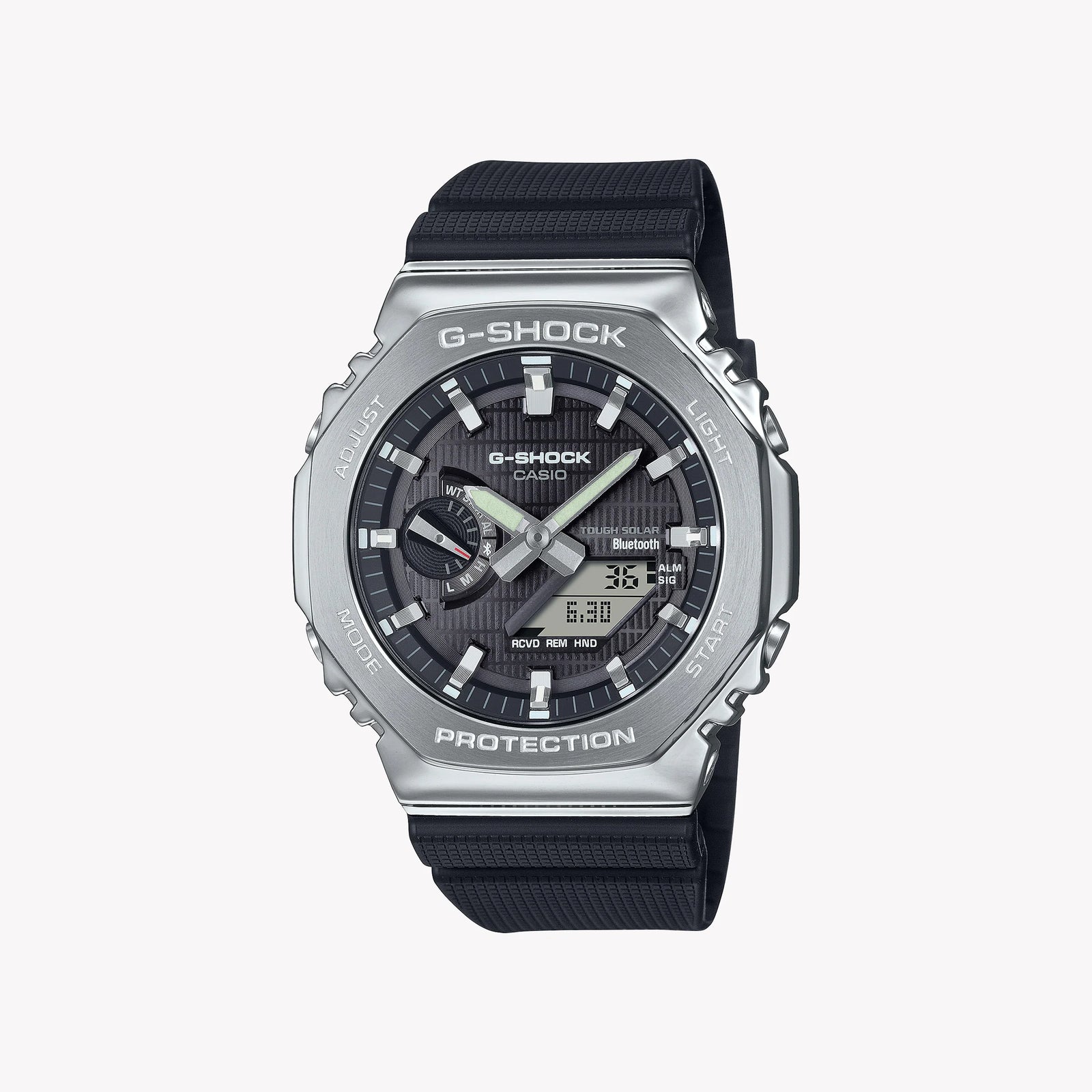 Casio G-Shock Men's Silver Resin & Stainless Steel | Gbm-2100-1aer