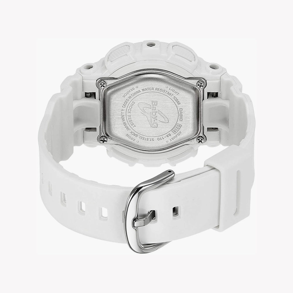Baby-G Women's White Resin Watch, Digital Dial | Ba-110-7a3dr by i-watch