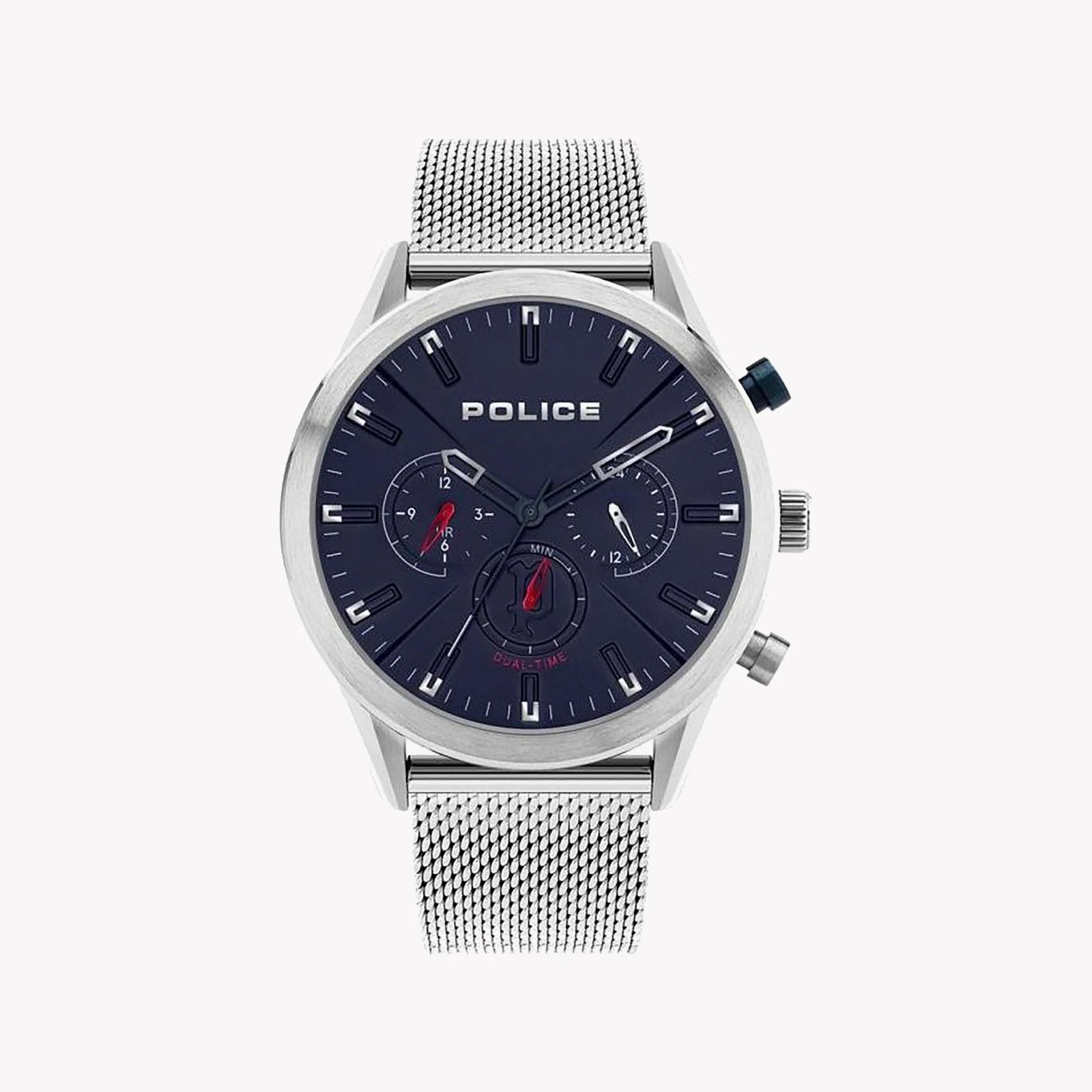 Police Men's Silver Stainless Steel Watch, Black Dial | P16021js03mm by i-watch
