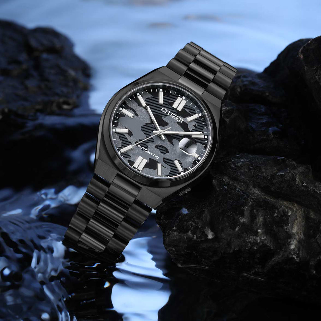 CITIZEN NJ0155-87E ELITE AUTOMATIC - BLACK STAINLESS STEEL MEN'S WATCH WITH 5 ATM WATER RESISTANCE-i-Watch-6