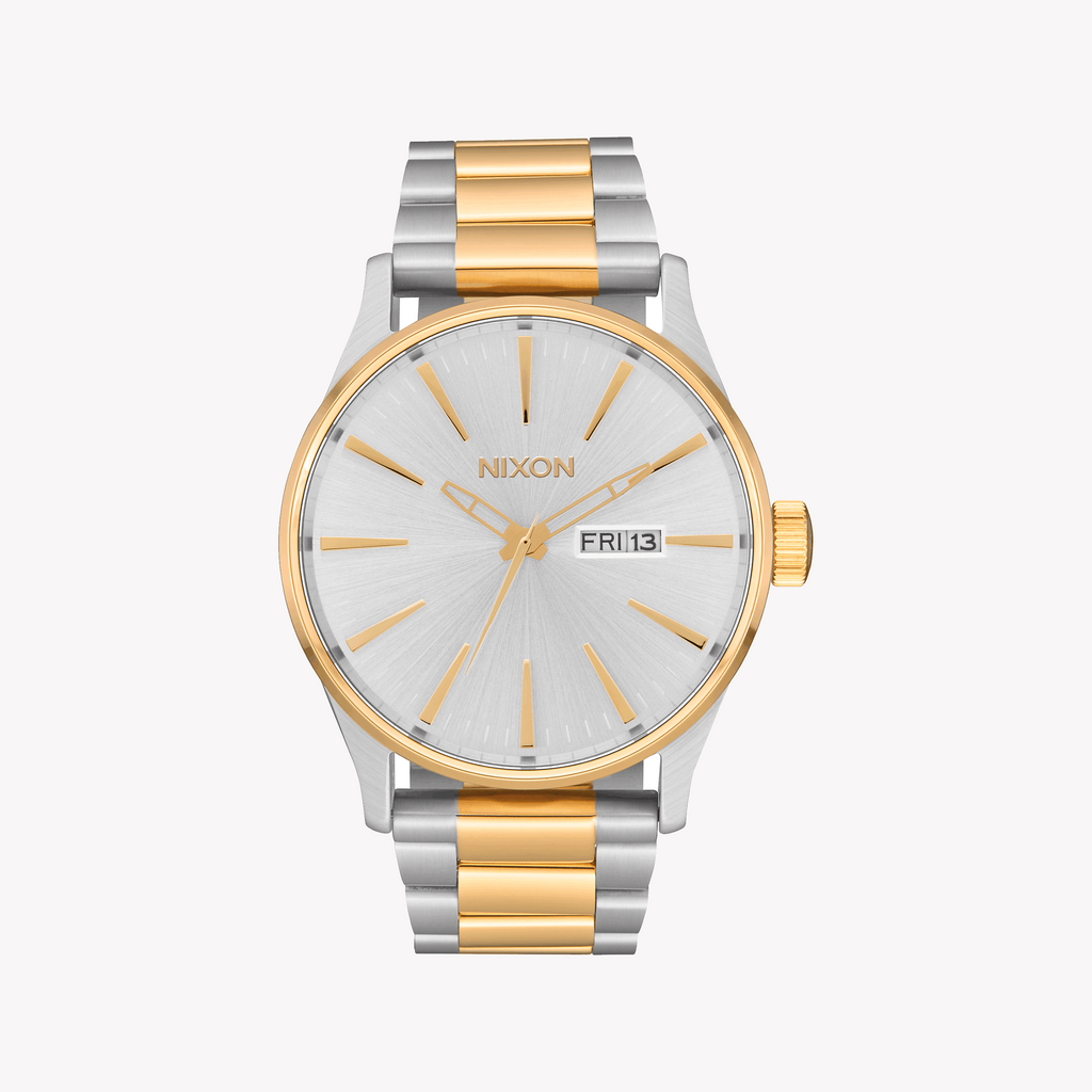 NIXON A356-1921 GOLD GLAM - STRIKING WOMEN'S WATCH WITH WHITE DIAL AND STAINLESS STEEL BAND