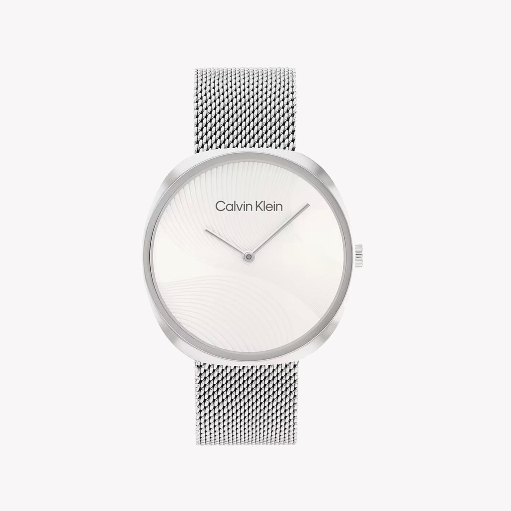 CK CALVIN KLEIN 30MM SILVER STAINLESS STEEL MODERN CHIC WOMEN'S WATCH - ELEGANT TIMEPIECE