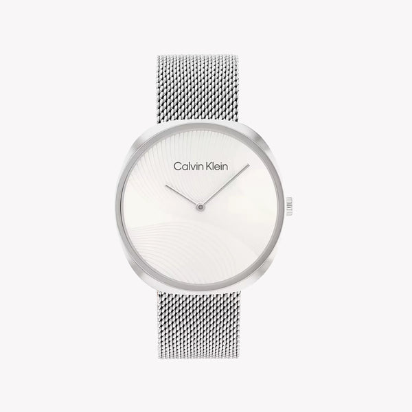 Ck Calvin Klein Women's Silver Watch, White Dial | K3m23126s by i-watch
