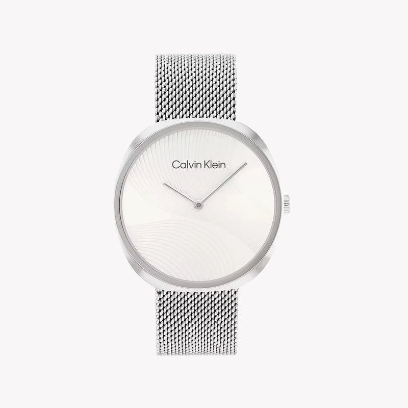 Ck Calvin Klein Women's Silver Watch, White Dial | K3m23126s by i-watch