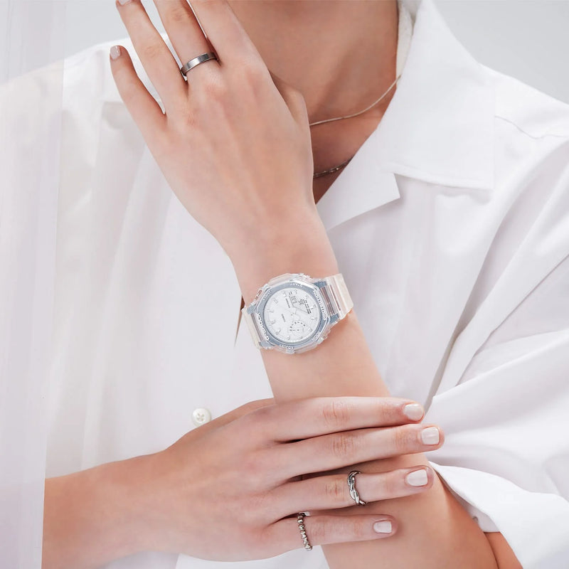 Casio G-Shock Men's Translucent Carbon Watch, White Dial | Gma-S2100sk-7aer by i-watch