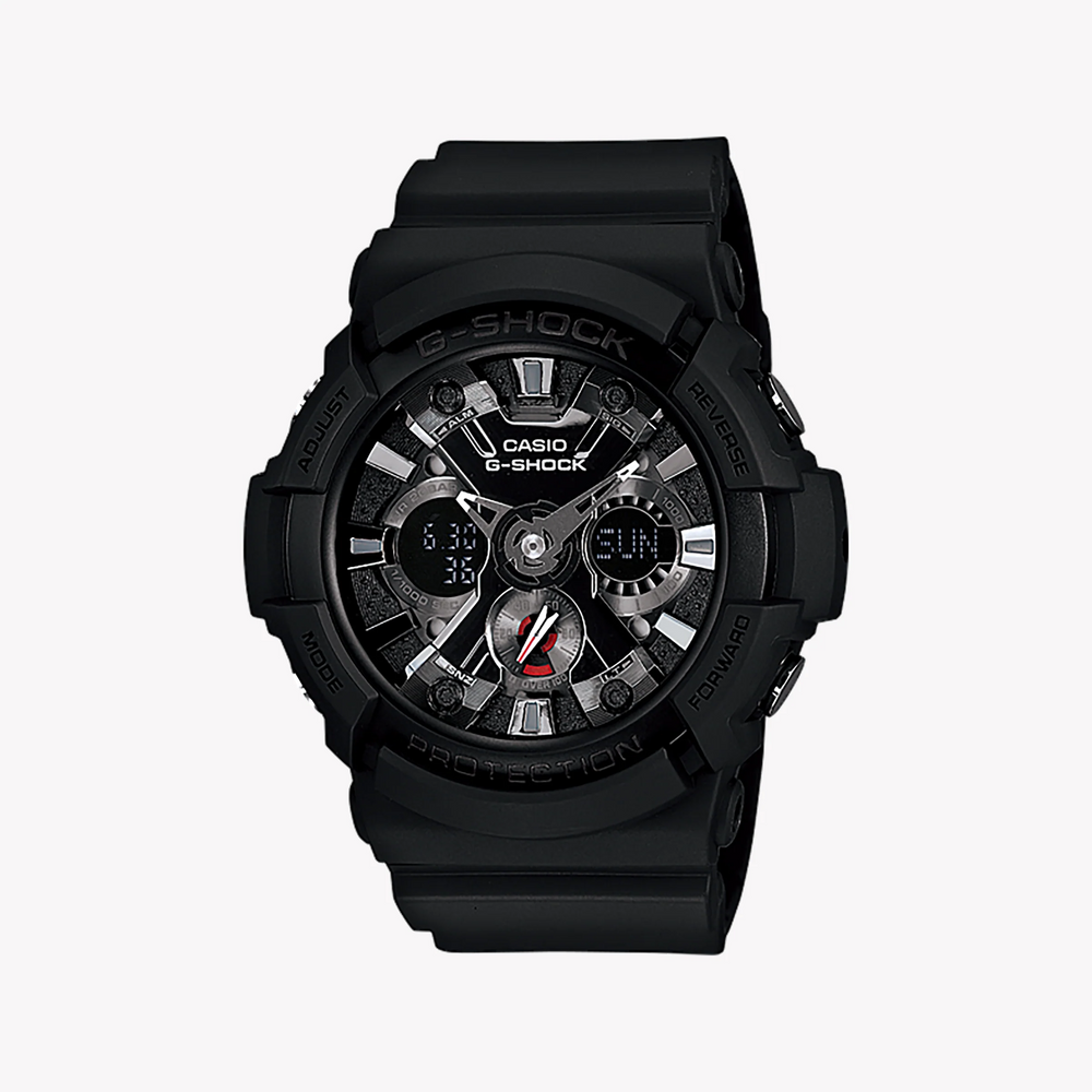 Casio G-Shock Ga-201-1a - Bold Black Adventurer Men's Watch With Durable Resin Band & Dynamic Features by i-watch