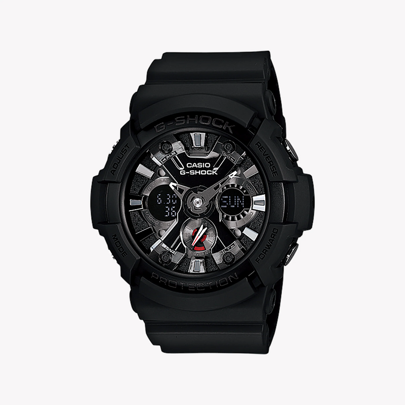 Casio G-Shock Ga-201-1a - Bold Black Adventurer Men's Watch With Durable Resin Band & Dynamic Features by i-watch