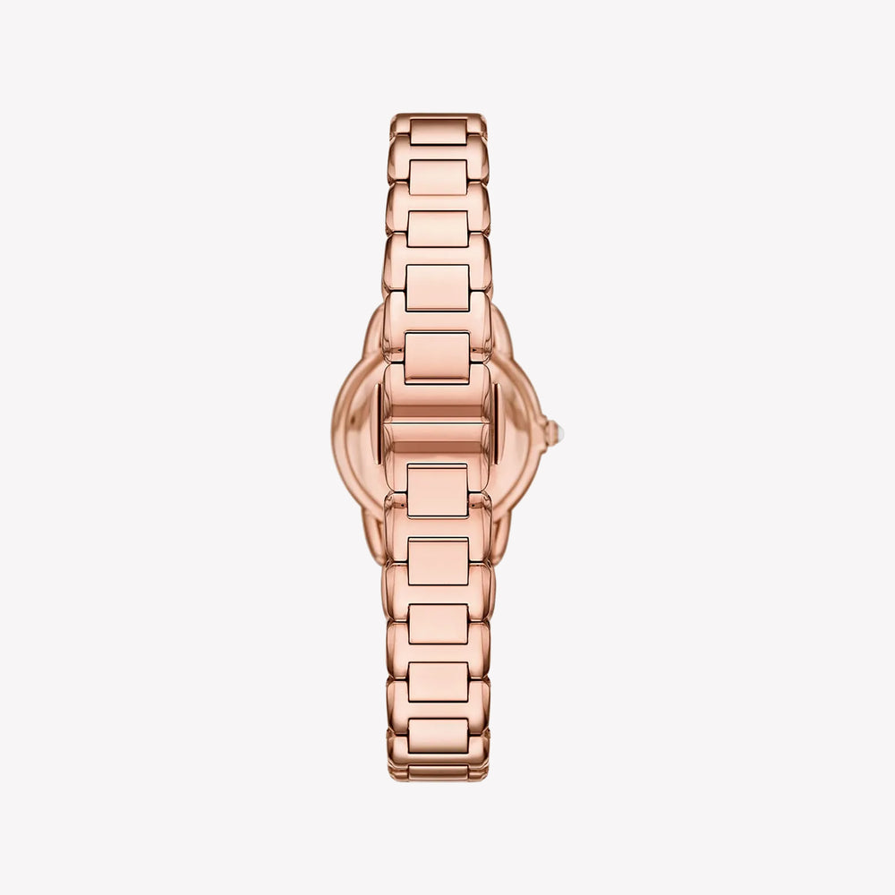 Emporio Armani Ladies Mia Rose Gold Mother Of Pearl Dial Watch AR11671