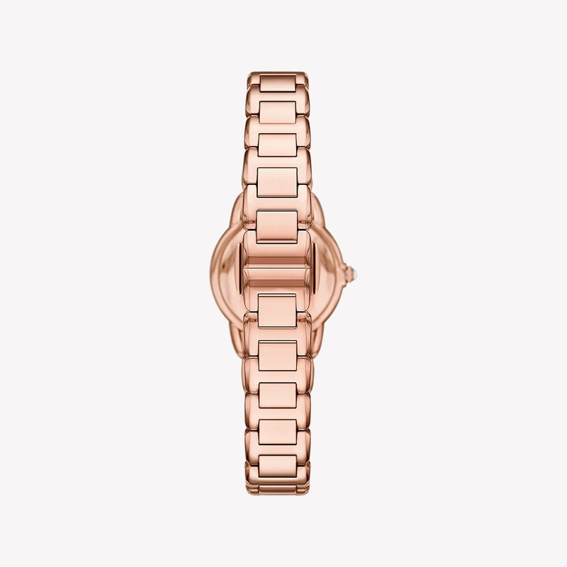 Emporio Armani Ladies Mia Rose Gold Mother Of Pearl Dial Watch AR11671
