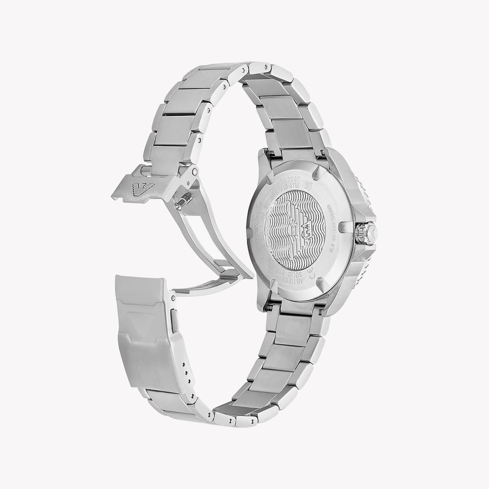 Emporio Armani World Explorer Solar-Powered Three-Hand Stainless Steel Watch AR11698