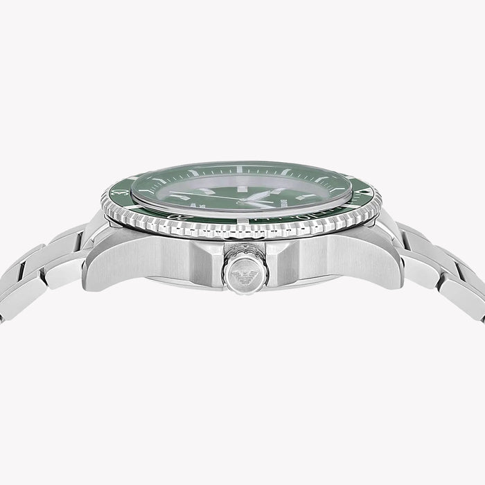 Emporio Armani World Explorer Solar-Powered Three-Hand Stainless Steel Watch AR11698