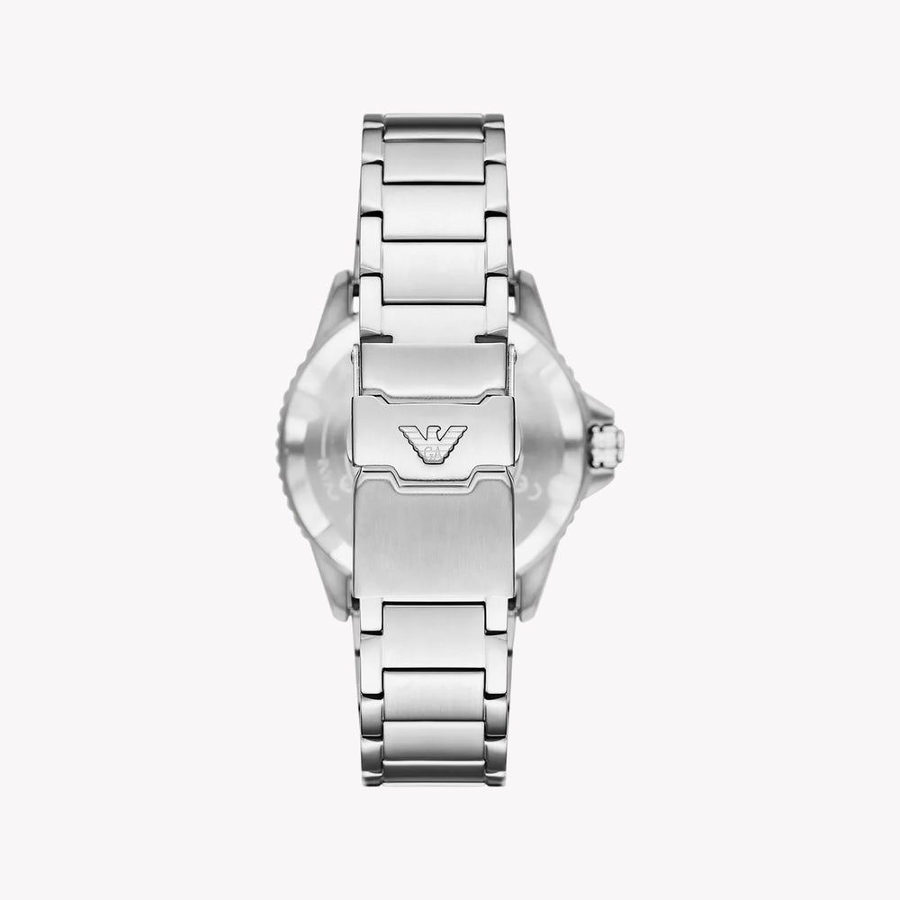 Emporio Armani World Explorer Solar-Powered Three-Hand Stainless Steel Watch AR11698