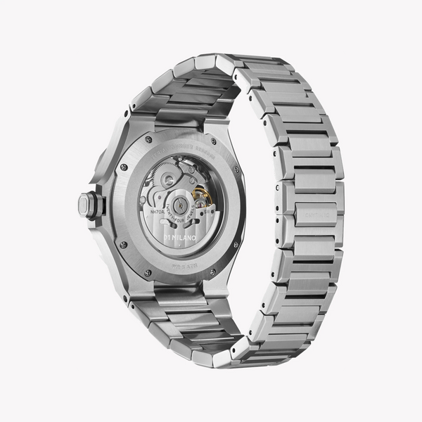 D1 MILANO Men's Silver Stainless Steel Watch, Black Dial | D1-SKBJ10 by i-watch