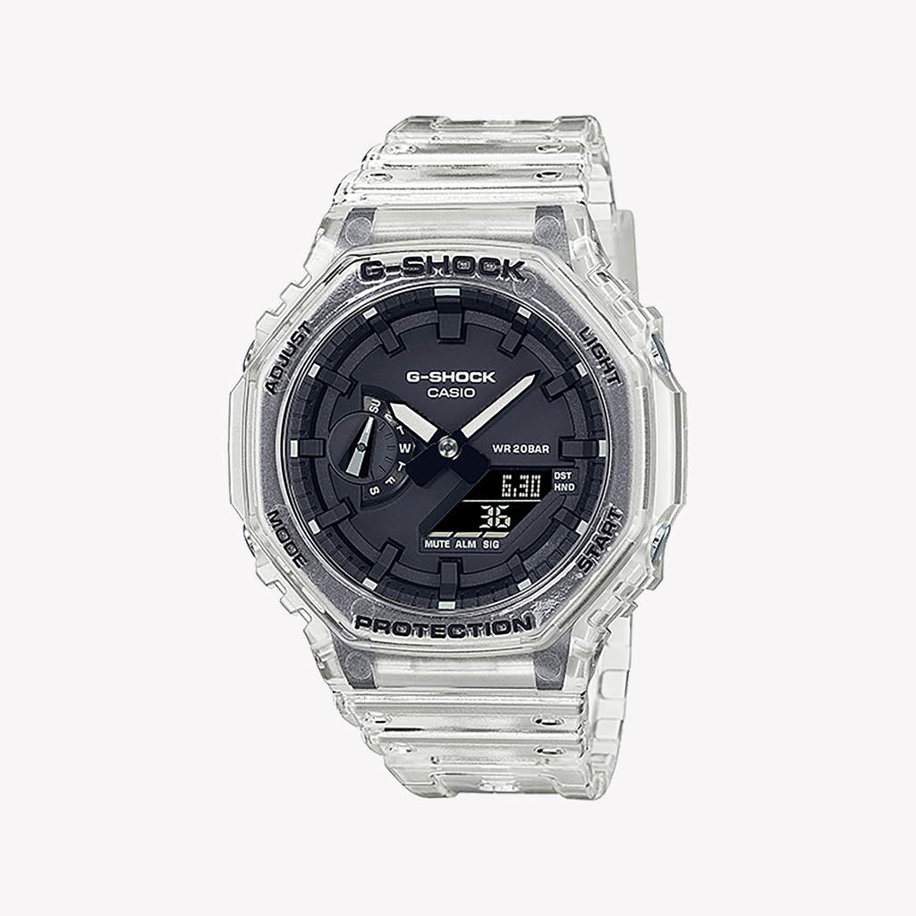 CASIO G-SHOCK GA-2100SKE-7ADR OAK - SPORTY ELEGANCE MEN'S WATCH with Sleek White Resin Design
