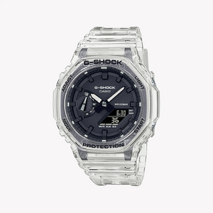 G-Shock Men's White Resin Watch, Transparent Case | Ga-2100ske-7adr by i-watch