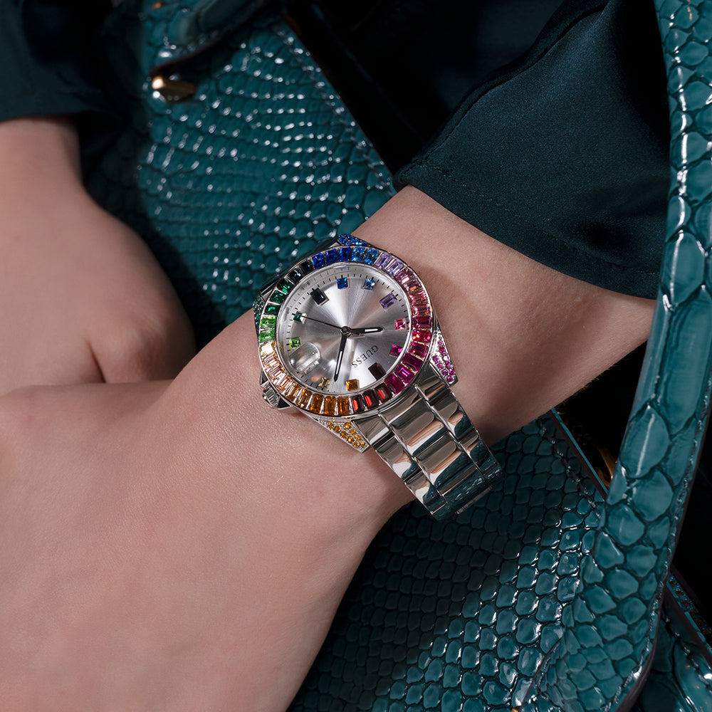 GUESS GW0475L4 RADIANT CHARM - VIBRANT WOMEN'S WATCH WITH MULTICOLOR CASE & SILVER DIAL-i-Watch-5