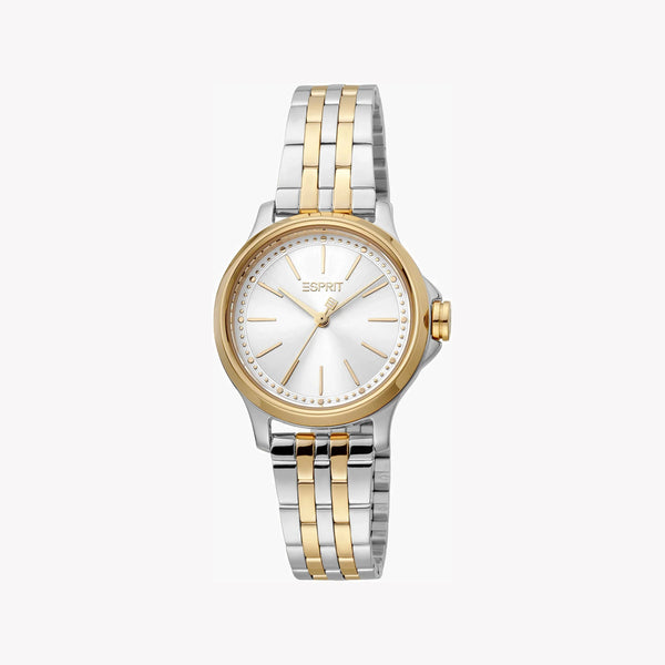 Esprit Women's Silver & Gold Stainless Steel Watch, Silver Dial | Es1l052m0025 by i-watch