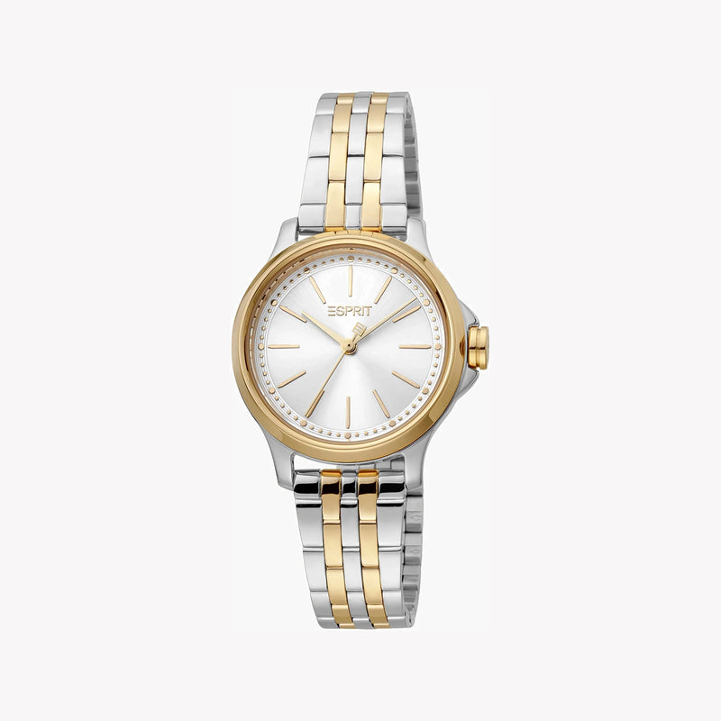 Esprit Women's Silver & Gold Stainless Steel Watch, Silver Dial | Es1l052m0025 by i-watch