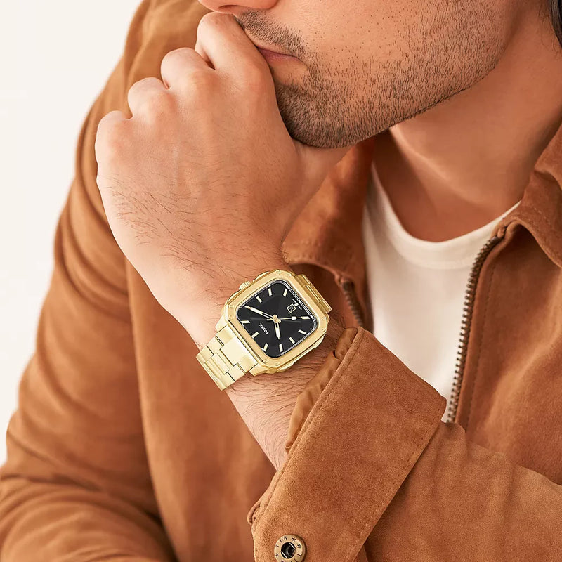 Fossil Men's Gold Watch, Black Dial | Fs5932 by i-watch