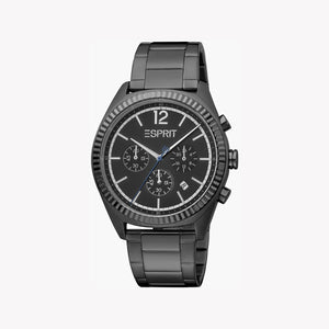 Esprit Men's Black Stainless Steel Watch, Black Dial | Es1g010m0055 by i-watch