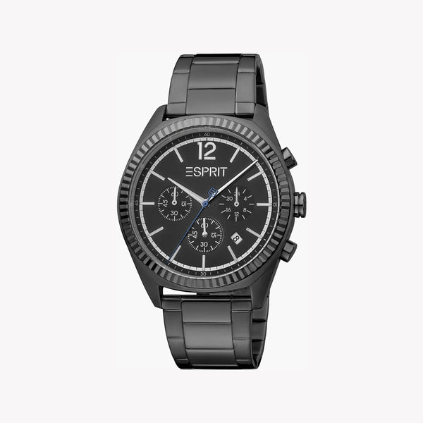 Esprit Men's Black Stainless Steel Watch, Black Dial | Es1g010m0055 by i-watch