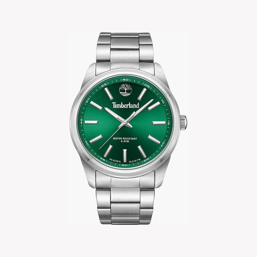 Timberland Men's Silver Watch, Green Dial | Tdwgg0010806 by i-watch